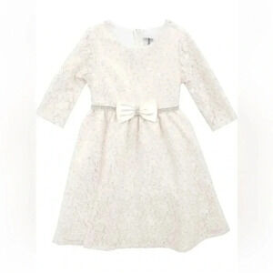 Rare Edition little girls ivory lace formal/party dress size 5